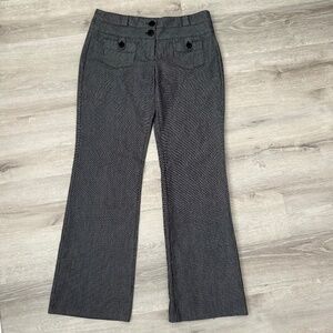 Women’s Joe Benbasset Black & White Pinstripe Low Rise Boot Cut Pants 7 Juniors